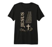 Jesús Cristiano Fe Cruz Creyente Adoración Evangelio Camiseta Premium