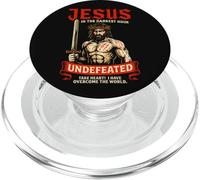 Jesús Cristiano Invicto La Hora más Oscura Juan 16:33 Faithcore PopSockets PopGrip para MagSafe
