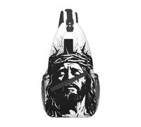 Jesús Cristo Unisex Sling Bag Antirrobo Bolso Bandolera Pequeña Mochila Cruzada Para Trabajo Acampar Ciclismo