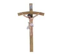 Jesus Cross - 8.58 Inch Resin Hand Painted Wall Hanging | Catholic Christian Home Decor | Religious Classic Figure Gift For Easter Baptism Communion. 150g, 21.8x12x3cm, Indoor Wall Mount, Spiritual.