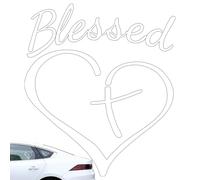 Jesus Cross Sticker Car - Pegatina de Coche Cristiana, Pegatinas de corazón de Amor de fe | decoración de Ventana de Pared, calcomanías religiosas de Vinilo Cruzado para Dormitorio Sala de