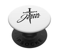 Jesus Cross Team Jesus Saves Cross Christian Religious Faith PopSockets PopGrip Adhesivo