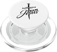 Jesus Cross Team Jesus Saves Cross Christian Religious Faith PopSockets PopGrip para MagSafe