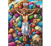 Jésus crucifié Sur la Croix Rompecabezas 1000 Piezas Cartón para Niños Mayores 14 Años Mitos fantásticos Cuento De Hadas Noches De Cita Antiestrés Pack Completo Detalle Único Original 1000 PCS