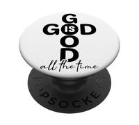 Jesús, Cruz, Dios bendiga la Biblia, la fe, Dios es bueno todo el tiempo PopSockets PopGrip Adhesivo