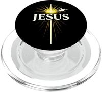 Jesús Cruz Fe Cristiana Paloma Creyente Religioso PopSockets PopGrip para MagSafe