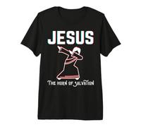 Jesús Cuerno De Salvación Hijo Cristiano Navidad Pascua Camiseta Premium