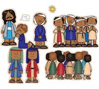 Jesús cura a los 10 leprosos Biblia fieltro franela tablero historias milagros