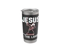 Jesús Dab El Cordero Dios Cristiano Navidad Pascua Dabbing Vaso térmico de acero inoxidable de doble pared