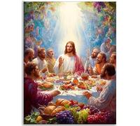 Jesús Diamond Painting Adultos 90x120cm , Niña 6 7 8 años Diamond Painting La Última Cena Pintar por Numeros Adultos ,5D Bordado Punto de Cruz Diamond Art Kits ,Gem Art Mujer DIY Decoracin C-Q320