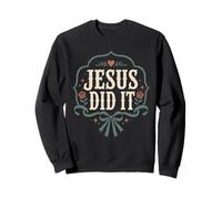 Jesus Did It - Arco Floral de fe Cristiana Sudadera