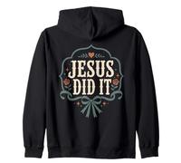 Jesus Did It - Arco Floral de fe Cristiana Sudadera con Capucha