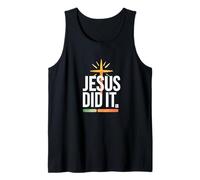 Jesus Did It, Bold Cross Retro Bars Christian Camiseta sin Mangas