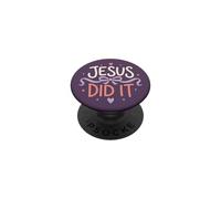 Jesus Did It Christian Humor Fe Cita Lindo Arco PopSockets PopGrip Adhesivo