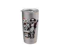 Jesús dijo: "Yo soy el camino, la verdad y la vida" Vaso térmico de acero inoxidable de doble pared