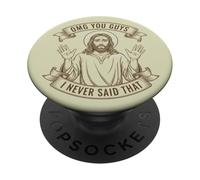 Jesús Dios mío, Chicos, Nunca Dije Que Cristiano Divertido PopSockets PopGrip Adhesivo