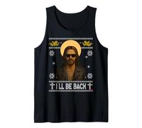 Jesús Divertido Traje navideño i Will be Back Navidad Camiseta sin Mangas