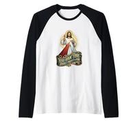Jesús Divina Misericordia Confío en Ti Católica Camiseta Manga Raglan