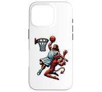 Jesus Dunking On The Devil Baloncesto Cool Bball Carcasa para iPhone 16 Pro