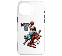 Jesus Dunking On The Devil Baloncesto Cool Bball Carcasa para iPhone 16 Pro MAX