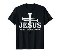 Jesús El Camino La Verdad La Cruz De La Vida Uñas Camiseta