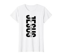 Jesús el Camino. La Verdad. La Vida. Amar como Jesús. Camiseta gráfica económica, Mujer, Blanco, M
