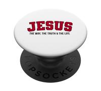 Jesús El Camino La Verdad La Vida Deportes Retro Cristiano PopSockets PopGrip Adhesivo