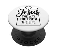 Jesús El Camino La Verdad La Vida Fe Cristiana PopSockets PopGrip Adhesivo