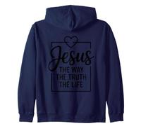 Jesús El Camino La Verdad La Vida Fe Cristiana Sudadera con Capucha