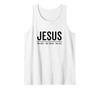 Jesús El Camino La Verdad La Vida Fe Versículo Bíblico Cristiano Camiseta sin Mangas
