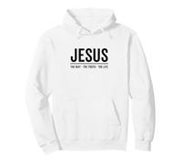 Jesús El Camino La Verdad La Vida Fe Versículo Bíblico Cristiano Sudadera con Capucha