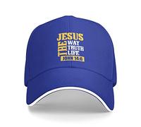 Jesús El Camino La Verdad La Vida Juan 14£º6 El Cristianismo Unisex Snapback Cap Secado Rápido Gorras Hip Hop Transpirable Gorra Trucker para Running Deporte Tenis