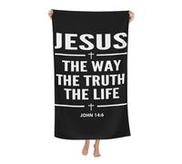 Jesús El Camino La Verdad La Vida Juan 146 Cristianismo Toalla De Playa Secado Rápido Toallas De Piscina Suave Toallas De Ducha para Hogar Camping Yoga Hotel 80X130Cm