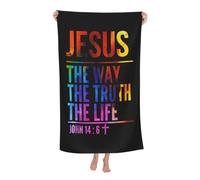 Jesús El Camino La Verdad La Vida Toallas De Ducha Ligero Toalla De Baño Suave Sábana De Baño para Hogar Viaje Sauna Deportes 80X130Cm
