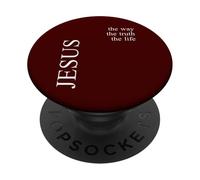 Jesús El Camino La Verdad La Vida Versículo de la Biblia PopSockets PopGrip Adhesivo