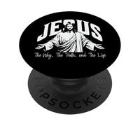 Jesús El Camino La Verdad y La Vida Versículo Católico de la Biblia PopSockets PopGrip Adhesivo