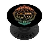 Jesús El Camino La Vida Cristiana PopSockets PopGrip Adhesivo