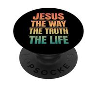 Jesús El Camino La Vida Cristiana PopSockets PopGrip Adhesivo
