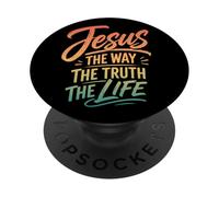 Jesús El Camino La Vida Cristiana PopSockets PopGrip Adhesivo