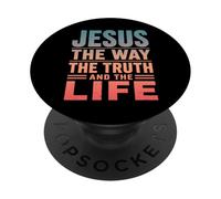 Jesús El Camino La Vida Cristiana PopSockets PopGrip Adhesivo
