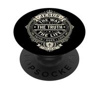Jesús El Camino La Vida Cristiana PopSockets PopGrip Adhesivo