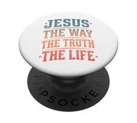 Jesús El Camino La Vida Fe Cristiana PopSockets PopGrip Adhesivo