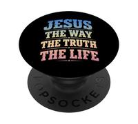 Jesús El Camino La Vida Fe Cristiana PopSockets PopGrip Adhesivo