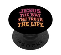 Jesús El Camino La Vida Fe Cristiana PopSockets PopGrip Adhesivo