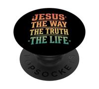 Jesús El Camino La Vida Fe Cristiana PopSockets PopGrip Adhesivo