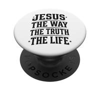 Jesús El Camino La Vida Fe Cristiana PopSockets PopGrip Adhesivo