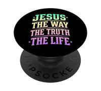 Jesús El Camino La Vida Fe Cristiana PopSockets PopGrip Adhesivo
