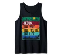 Jesús El Camino Verdad Vida Adoración Cristiana Dios Biblia Fe Camiseta sin Mangas