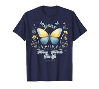 Jesús el Camino Verdad Vida Cristo Cristianos Hombres Mujeres & niños Camiseta, Hombre, Azul Marino, M