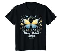 Jesús el Camino Verdad Vida Cristo Cristianos Hombres Mujeres & niños Camiseta, Niños, Negro, 10 años